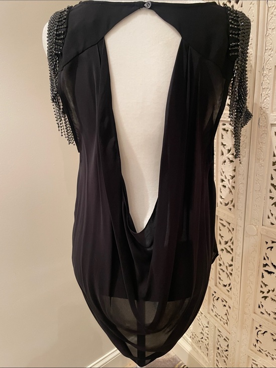 Haute Hippie Tops - Haute Hippie Black Beaded Sleeveless Blouse